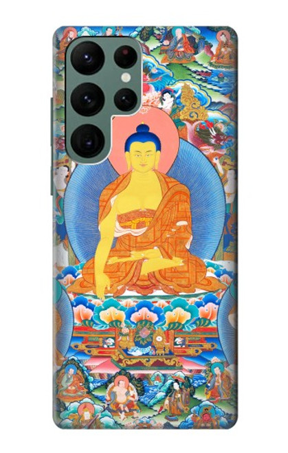 W1256 Buddha Paint Hard Case and Leather Flip Case For Samsung Galaxy S22 Ultra