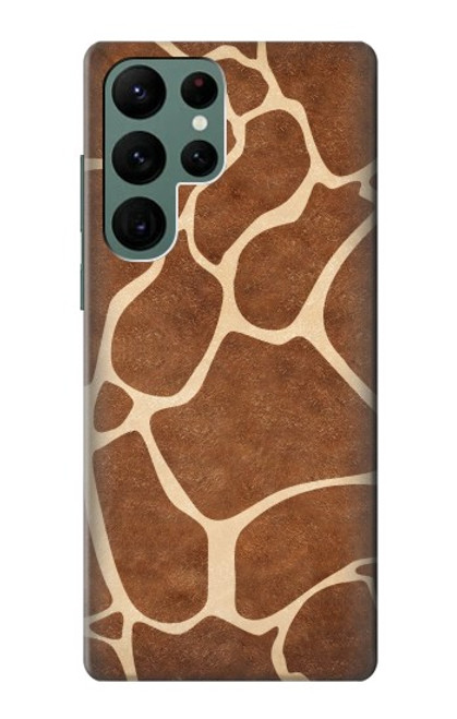 W2326 Giraffe Skin Hard Case and Leather Flip Case For Samsung Galaxy S22 Ultra