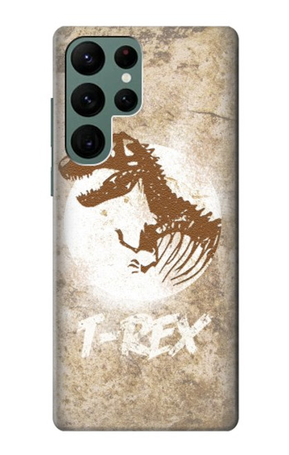 W2372 T-Rex Jurassic Fossil Hard Case and Leather Flip Case For Samsung Galaxy S22 Ultra