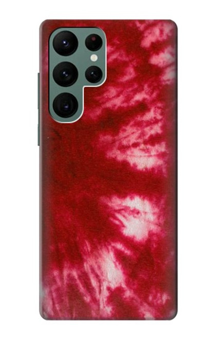 W2480 Tie Dye Red Hard Case and Leather Flip Case For Samsung Galaxy S22 Ultra