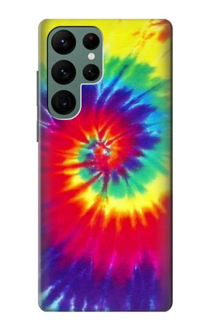 W2884 Tie Dye Swirl Color Hard Case and Leather Flip Case For Samsung Galaxy S22 Ultra