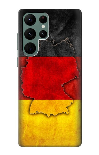 W2935 Germany Flag Map Hard Case and Leather Flip Case For Samsung Galaxy S22 Ultra