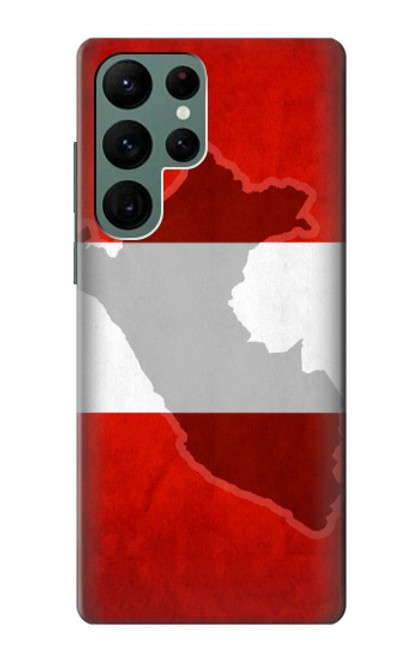 W3018 Peru Flag Hard Case and Leather Flip Case For Samsung Galaxy S22 Ultra