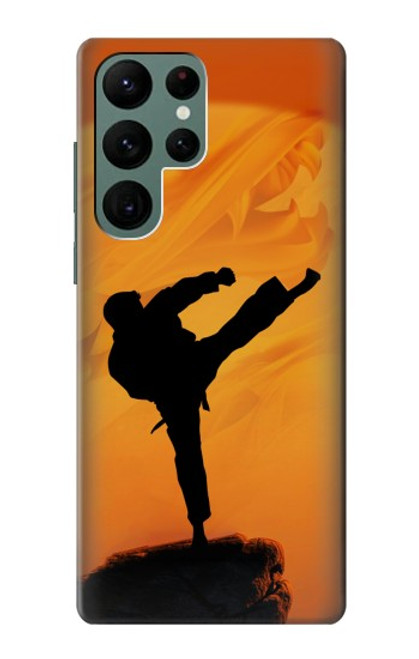 W3024 Kung Fu Karate Fighter Hard Case and Leather Flip Case For Samsung Galaxy S22 Ultra