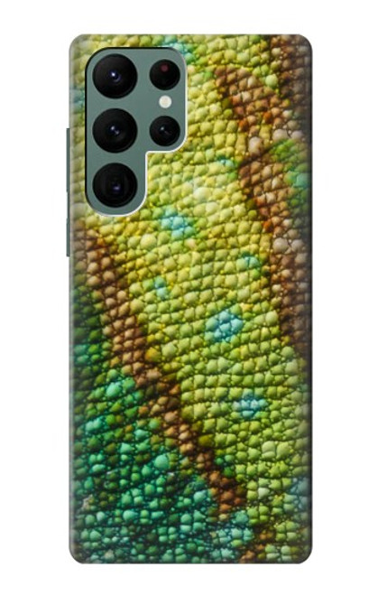 W3057 Lizard Skin Graphic Printed Hard Case and Leather Flip Case For Samsung Galaxy S22 Ultra