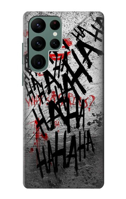 W3073 Joker Hahaha Blood Splash Hard Case and Leather Flip Case For Samsung Galaxy S22 Ultra