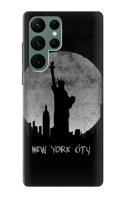 W3097 New York City Hard Case and Leather Flip Case For Samsung Galaxy S22 Ultra