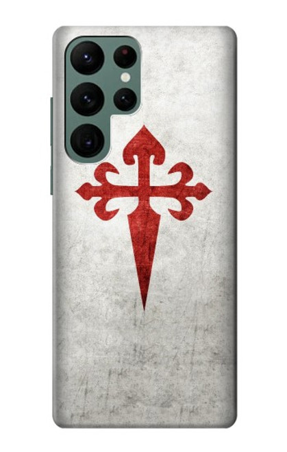 W3200 Order of Santiago Cross of Saint James Hard Case and Leather Flip Case For Samsung Galaxy S22 Ultra