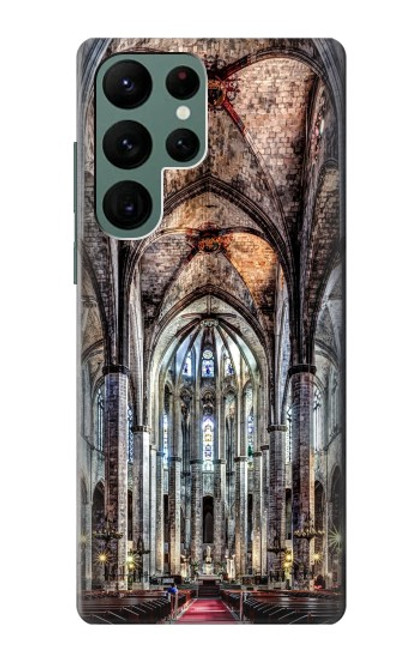 W3210 Santa Maria Del Mar Cathedral Hard Case and Leather Flip Case For Samsung Galaxy S22 Ultra