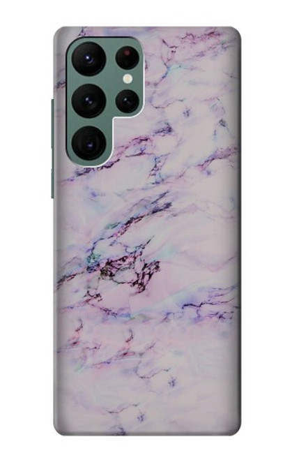 W3215 Seamless Pink Marble Hard Case and Leather Flip Case For Samsung Galaxy S22 Ultra