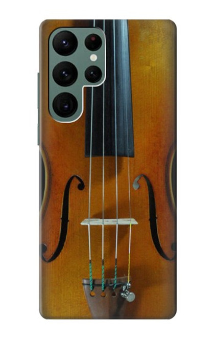 W3234 Violin Hard Case and Leather Flip Case For Samsung Galaxy S22 Ultra