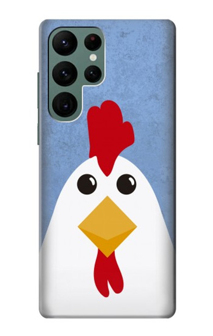 W3254 Chicken Cartoon Hard Case and Leather Flip Case For Samsung Galaxy S22 Ultra