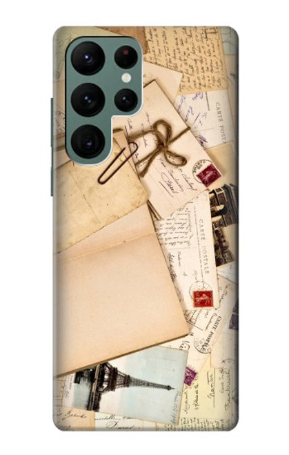 W3397 Postcards Memories Hard Case and Leather Flip Case For Samsung Galaxy S22 Ultra