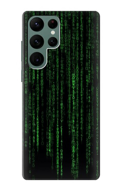 W3668 Binary Code Hard Case and Leather Flip Case For Samsung Galaxy S22 Ultra