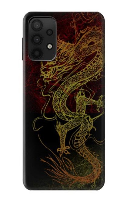 W0354 Chinese Dragon Hard Case and Leather Flip Case For Samsung Galaxy M32 5G