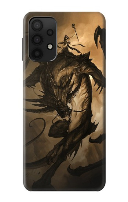 W0388 Dragon Rider Hard Case and Leather Flip Case For Samsung Galaxy M32 5G