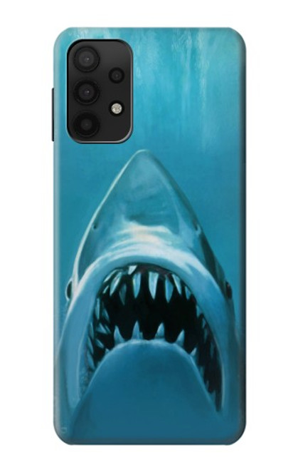 W0830 White Shark Hard Case and Leather Flip Case For Samsung Galaxy M32 5G