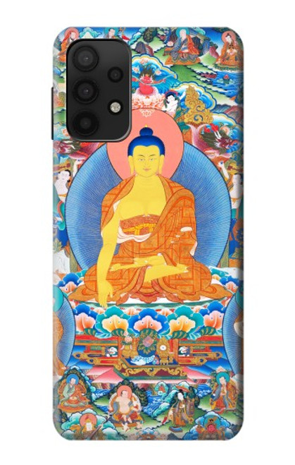 W1256 Buddha Paint Hard Case and Leather Flip Case For Samsung Galaxy M32 5G