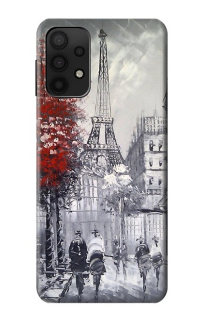 W1295 Eiffel Painting of Paris Hard Case and Leather Flip Case For Samsung Galaxy M32 5G