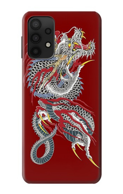 W2104 Yakuza Dragon Tattoo Hard Case and Leather Flip Case For Samsung Galaxy M32 5G