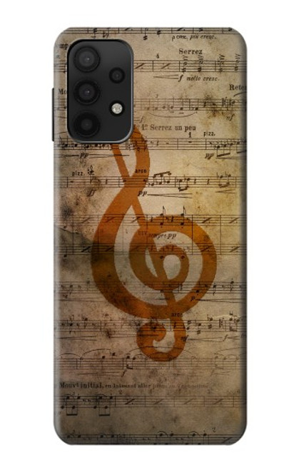 W2368 Sheet Music Notes Hard Case and Leather Flip Case For Samsung Galaxy M32 5G