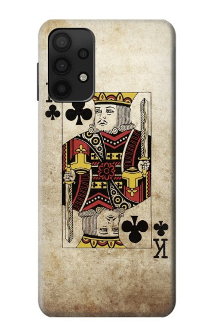 W2528 Poker King Card Hard Case and Leather Flip Case For Samsung Galaxy M32 5G