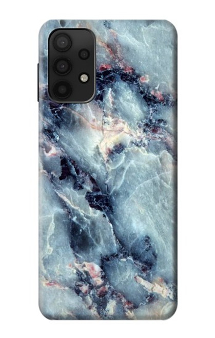 W2689 Blue Marble Texture Graphic Printed Hard Case and Leather Flip Case For Samsung Galaxy M32 5G