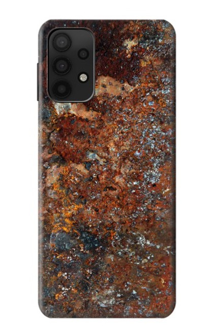 W2714 Rust Steel Texture Graphic Printed Hard Case and Leather Flip Case For Samsung Galaxy M32 5G