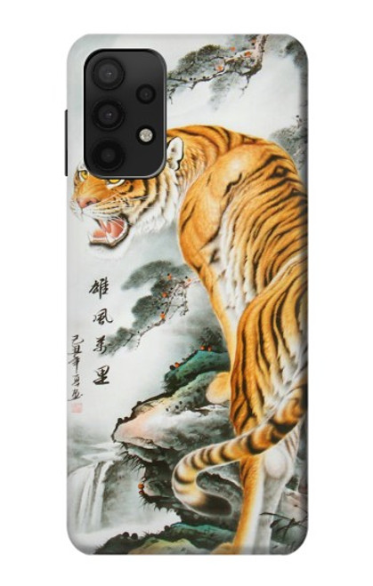 W2750 Oriental Chinese Tiger Painting Hard Case and Leather Flip Case For Samsung Galaxy M32 5G