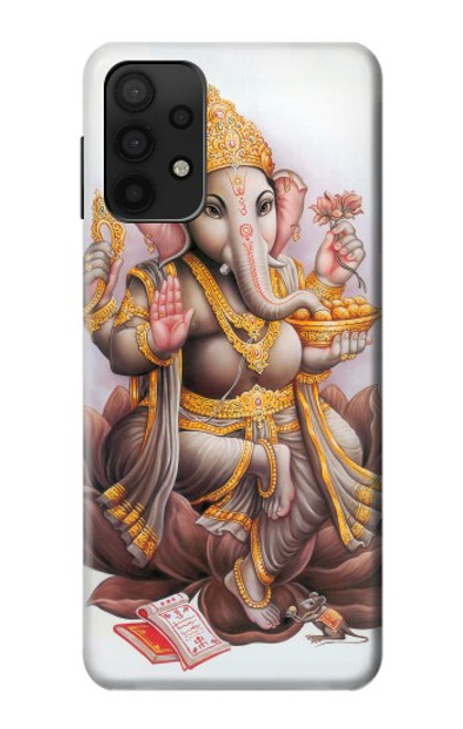 W2820 Hindu God Ganesha Ganapati Vinayaka Hard Case and Leather Flip Case For Samsung Galaxy M32 5G