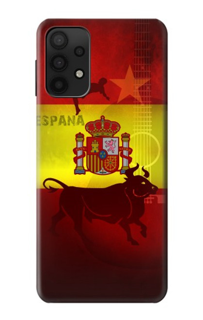 W2984 Spain Football Soccer Hard Case and Leather Flip Case For Samsung Galaxy M32 5G