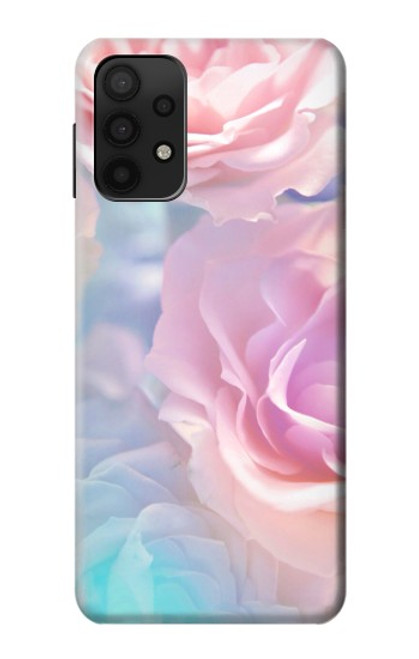 W3050 Vintage Pastel Flowers Hard Case and Leather Flip Case For Samsung Galaxy M32 5G