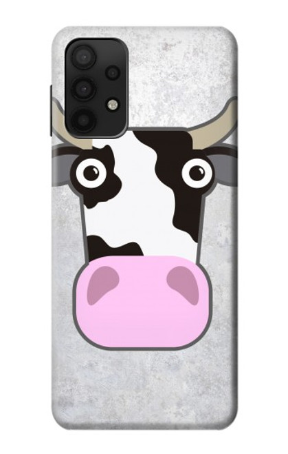 W3257 Cow Cartoon Hard Case and Leather Flip Case For Samsung Galaxy M32 5G