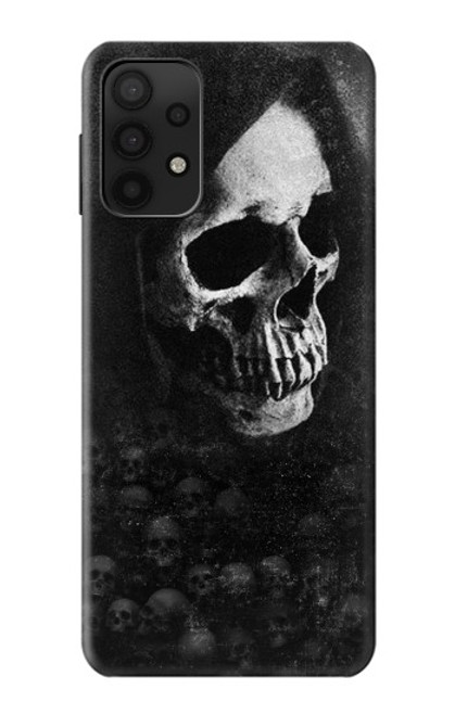 W3333 Death Skull Grim Reaper Hard Case and Leather Flip Case For Samsung Galaxy M32 5G