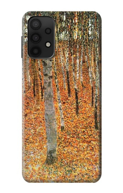 W3380 Gustav Klimt Birch Forest Hard Case and Leather Flip Case For Samsung Galaxy M32 5G