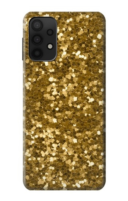 W3388 Gold Glitter Graphic Print Hard Case and Leather Flip Case For Samsung Galaxy M32 5G