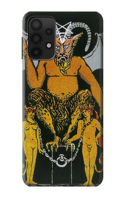 W3740 Tarot Card The Devil Hard Case and Leather Flip Case For Samsung Galaxy M32 5G