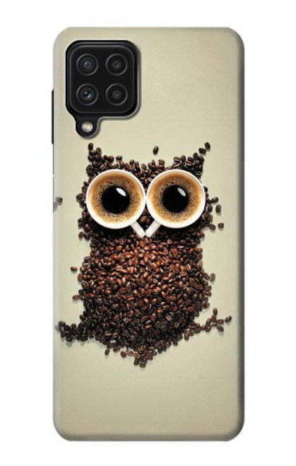 W0360 Coffee Owl Hard Case and Leather Flip Case For Samsung Galaxy M22