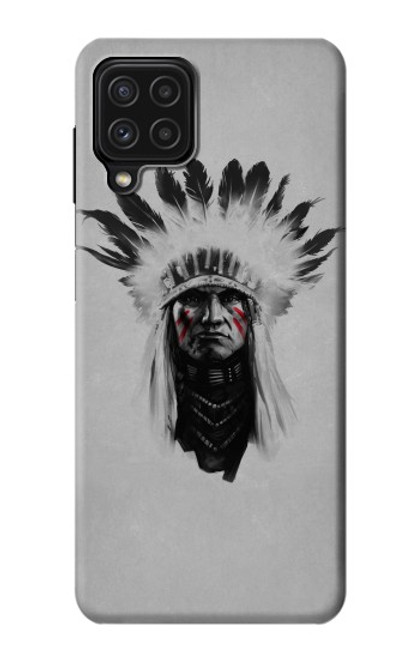 W0451 Indian Chief Hard Case and Leather Flip Case For Samsung Galaxy M22