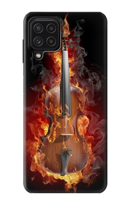 W0864 Fire Violin Hard Case and Leather Flip Case For Samsung Galaxy M22