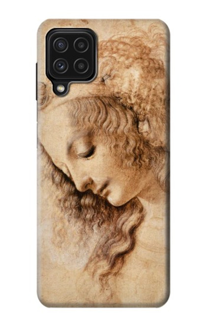 W1045 Leonardo da Vinci Woman's Head Hard Case and Leather Flip Case For Samsung Galaxy M22