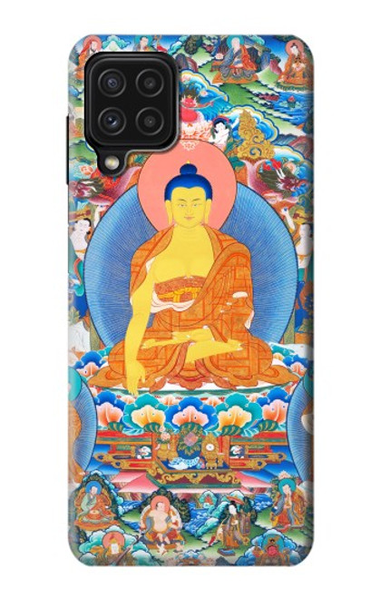 W1256 Buddha Paint Hard Case and Leather Flip Case For Samsung Galaxy M22