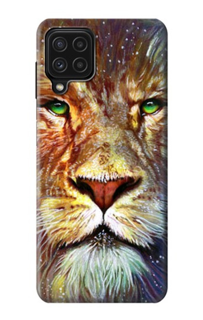 W1354 Lion Hard Case and Leather Flip Case For Samsung Galaxy M22