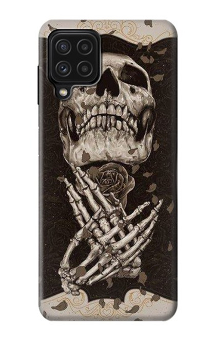 W1676 Skull Rose Hard Case and Leather Flip Case For Samsung Galaxy M22