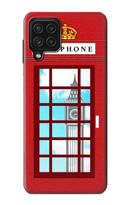 W2059 England British Telephone Box Minimalist Hard Case and Leather Flip Case For Samsung Galaxy M22