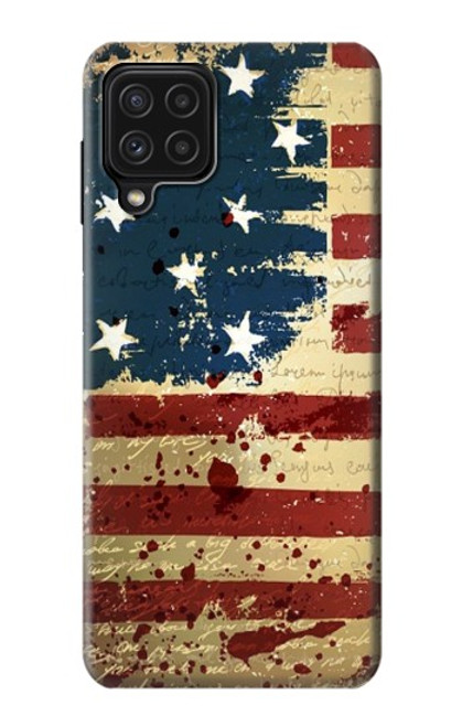 W2349 Old American Flag Hard Case and Leather Flip Case For Samsung Galaxy M22