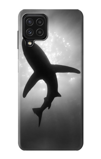 W2367 Shark Monochrome Hard Case and Leather Flip Case For Samsung Galaxy M22