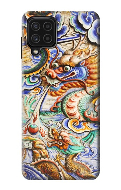 W2584 Traditional Chinese Dragon Art Hard Case and Leather Flip Case For Samsung Galaxy M22