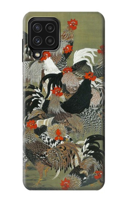 W2699 Ito Jakuchu Rooster Hard Case and Leather Flip Case For Samsung Galaxy M22