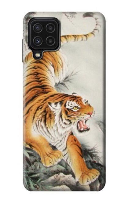 W2751 Chinese Tiger Brush Painting Hard Case and Leather Flip Case For Samsung Galaxy M22